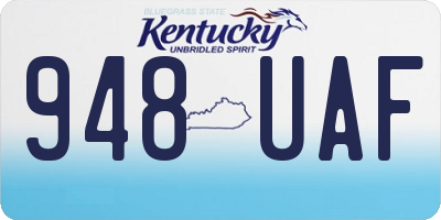 KY license plate 948UAF