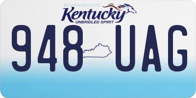 KY license plate 948UAG