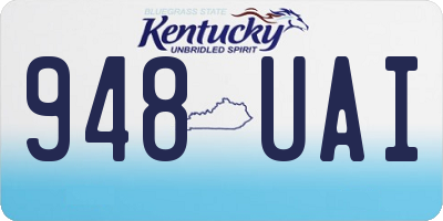 KY license plate 948UAI
