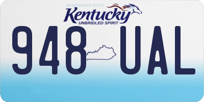 KY license plate 948UAL