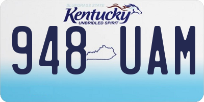 KY license plate 948UAM