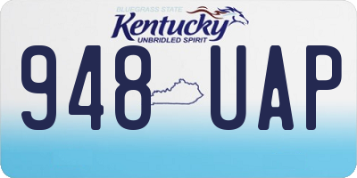 KY license plate 948UAP