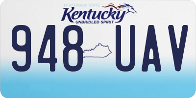 KY license plate 948UAV