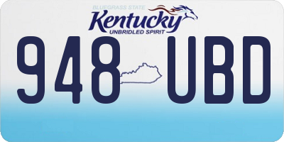 KY license plate 948UBD