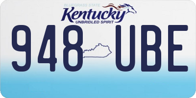 KY license plate 948UBE