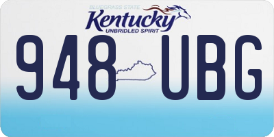 KY license plate 948UBG