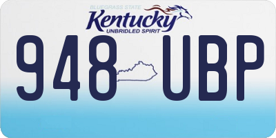 KY license plate 948UBP