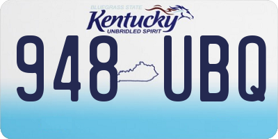 KY license plate 948UBQ