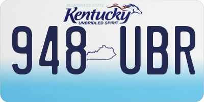 KY license plate 948UBR