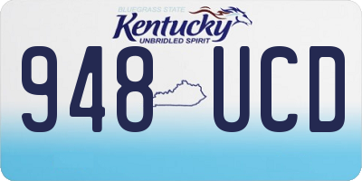 KY license plate 948UCD
