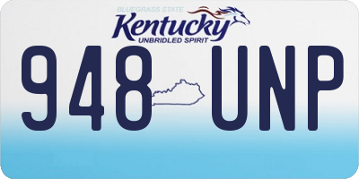 KY license plate 948UNP
