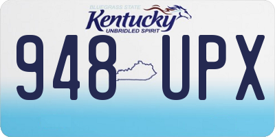 KY license plate 948UPX
