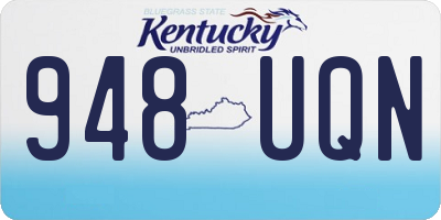 KY license plate 948UQN
