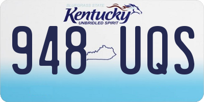 KY license plate 948UQS