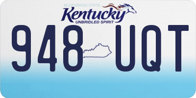 KY license plate 948UQT