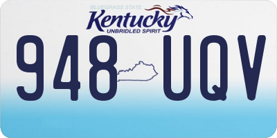 KY license plate 948UQV