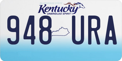 KY license plate 948URA
