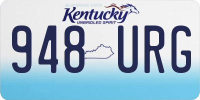 KY license plate 948URG