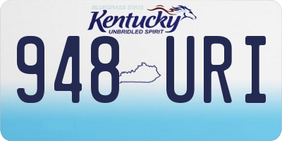 KY license plate 948URI