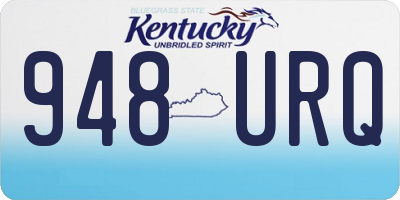 KY license plate 948URQ