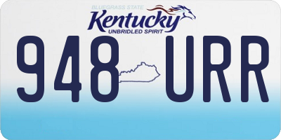 KY license plate 948URR