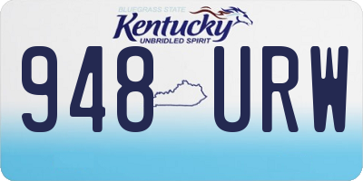 KY license plate 948URW