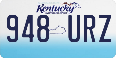 KY license plate 948URZ