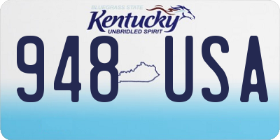 KY license plate 948USA
