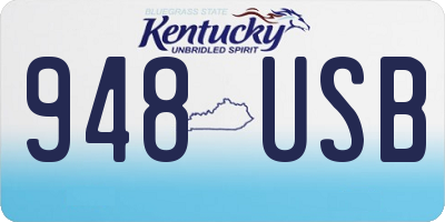 KY license plate 948USB