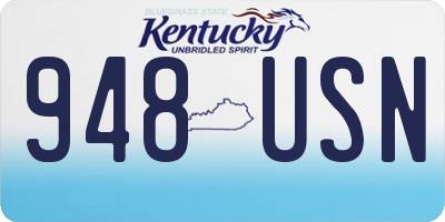 KY license plate 948USN