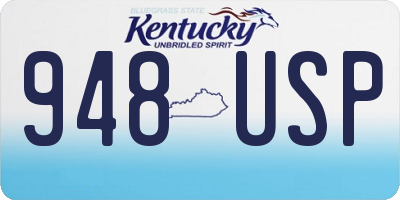 KY license plate 948USP