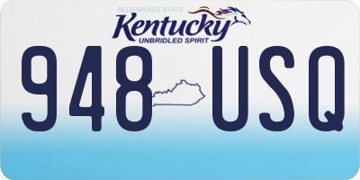 KY license plate 948USQ
