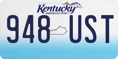 KY license plate 948UST