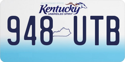 KY license plate 948UTB