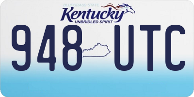 KY license plate 948UTC