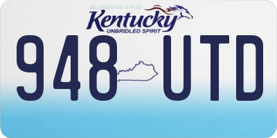 KY license plate 948UTD