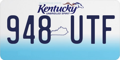KY license plate 948UTF