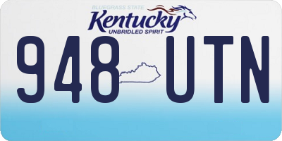 KY license plate 948UTN