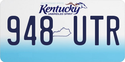 KY license plate 948UTR