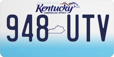 KY license plate 948UTV