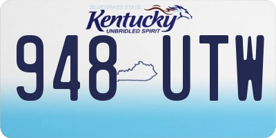 KY license plate 948UTW