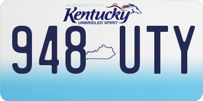 KY license plate 948UTY