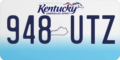 KY license plate 948UTZ