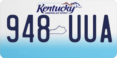 KY license plate 948UUA