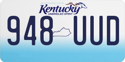 KY license plate 948UUD