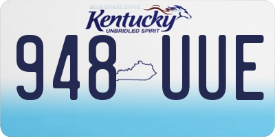KY license plate 948UUE