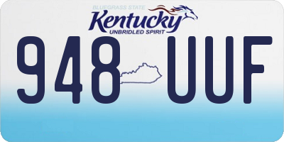 KY license plate 948UUF