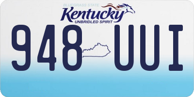 KY license plate 948UUI