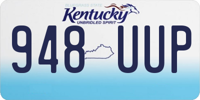 KY license plate 948UUP