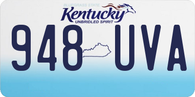 KY license plate 948UVA